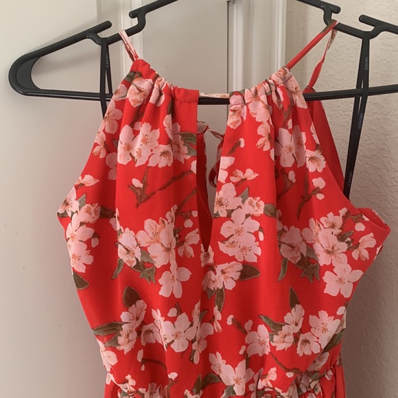 🚫SOLD🚫 F21 Red Floral Maxi Dress - Picture 3 of 9